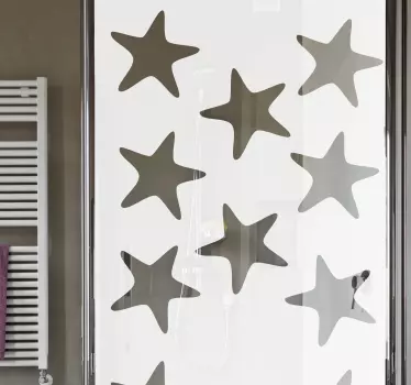 Sea stars shower sticker - TenStickers