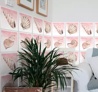 seashells tile transfer decal - TenStickers