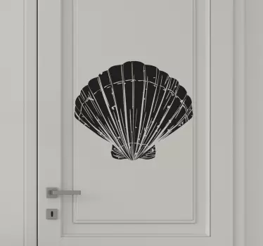 Shell man and woman glass door decal - TenStickers