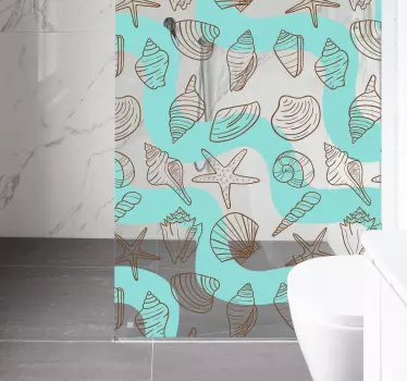 Shells Shower Sticker - TenStickers