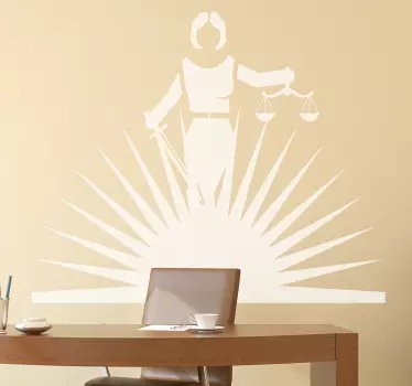Shining Lady Justice Wall Sticker - TenStickers