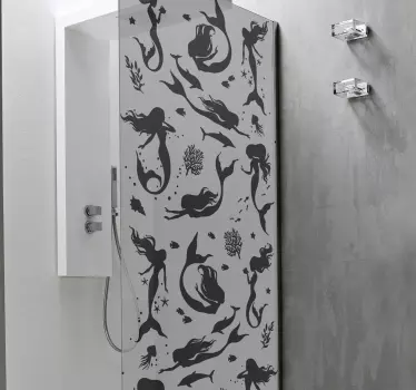 Shower sticker mermaid - TenStickers