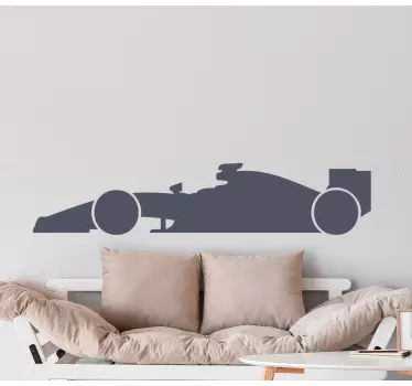 Silhouette F1 car extreme sports wall decal - TenStickers