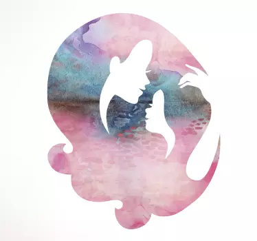 Silhouette Mother/Daughter Wall Sticker - TenStickers