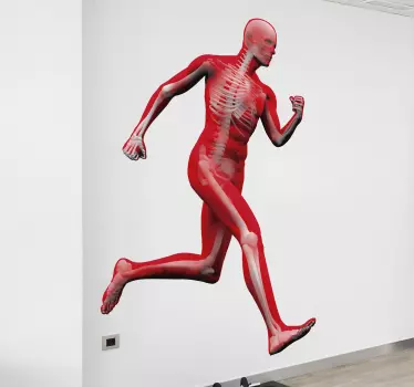 skeleton running wall decal - TenStickers