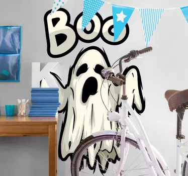 Spooky night ghost halloween wall decal - TenStickers