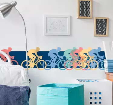 Squad  cycling wall sticker - TenStickers