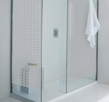 Square Texture Shower Door Sticker - TenStickers