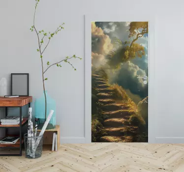 Stairway to heaven door sticker - TenStickers