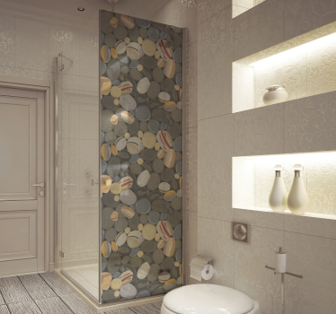 Stone shower screen  decal - TenStickers