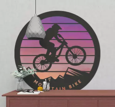 Sunset Mountain Bike stickers - TenStickers