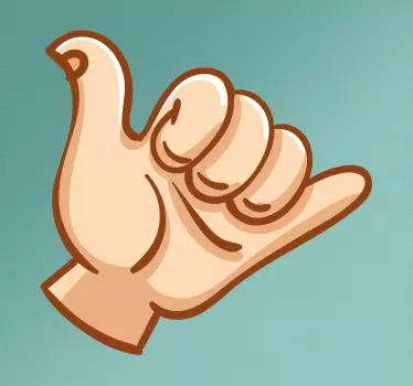 Surfer Hand Sticker - TenStickers