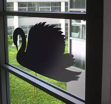 Swan Silhouette Decal - TenStickers