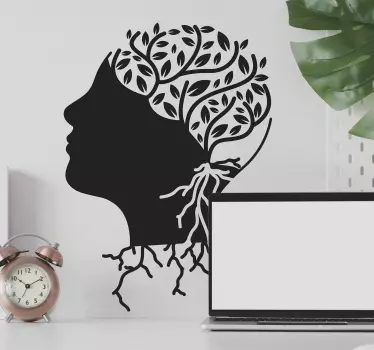 Tree brain Silhouette Wall decal - TenStickers