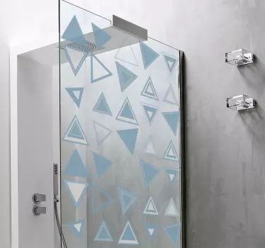 Triangule Shape shower sticker - TenStickers