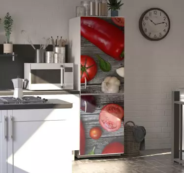 vegetables fridge wrap - TenStickers