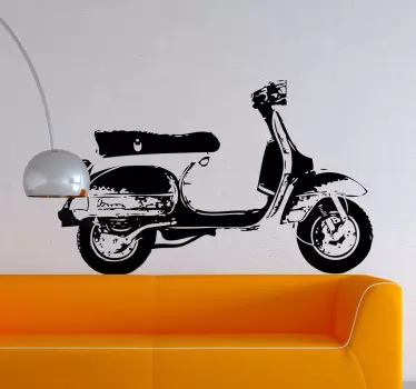 Vespa Profile Sticker - TenStickers
