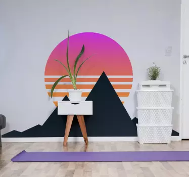 Vintage and retro sun wall decal - TenStickers