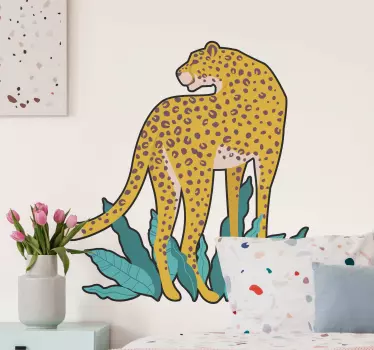 Leopard retro wall stickers - TenStickers