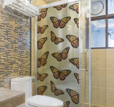 Vintage Monarch Butterfly Wing window decal - TenStickers