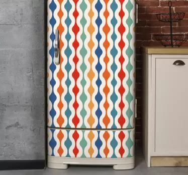 Vintage waves fridge sticker - TenStickers