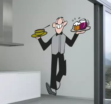 Waiter Wall Sticker - TenStickers