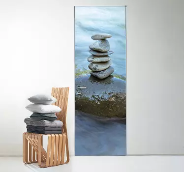 water texture glass door sticker - TenStickers
