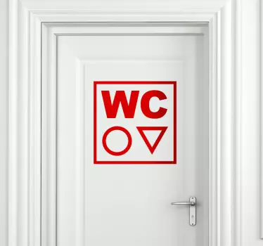 WC Toilet Sticker - TenStickers