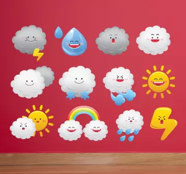 Weather Kids Stickers - TenStickers
