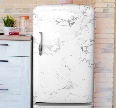 White marble fridge decals - TenStickers