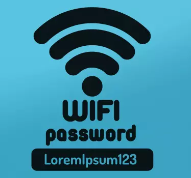 wifi password tech decal - TenStickers