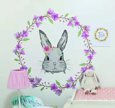 Wild Africa for kids bunny girl farm animal wall decal - TenStickers