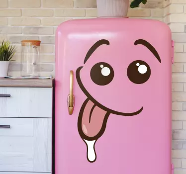 Yummy emoticon fridge sticker - TenStickers