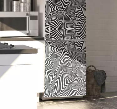 Zebra 3D effect  fridge decals - TenStickers