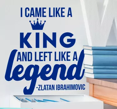 Zlatan King text sticker - TenStickers