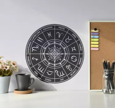 Zodiac chart zodiac wall decal - TenStickers