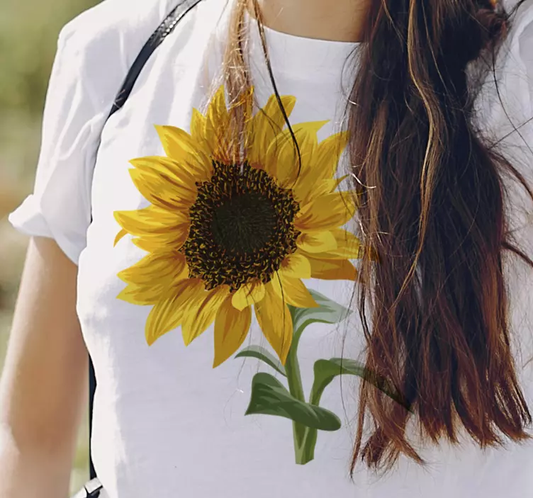 Beautiful sunflower t-shirt - TenStickers