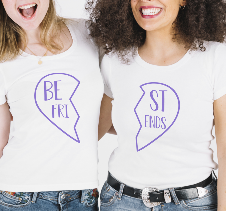 Best Friends heart  custom t-shirt - TenStickers