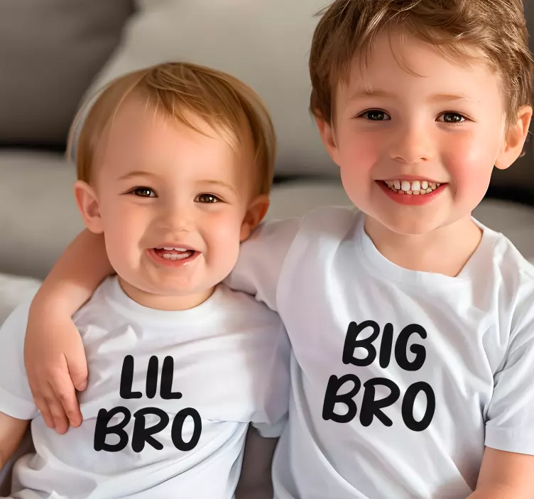 big and lil brother t shirt for boy - TenStickers