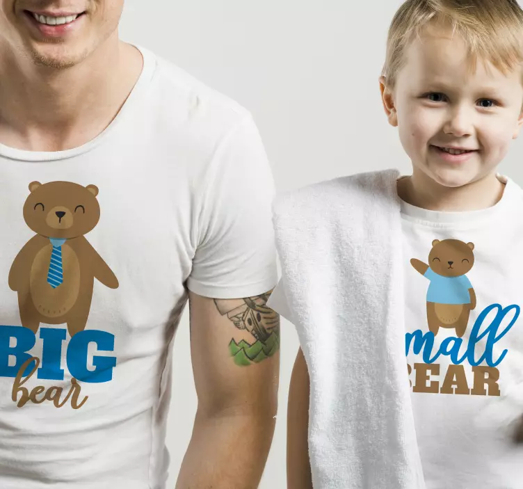 Big bear/little bear Father and son shirt - TenStickers