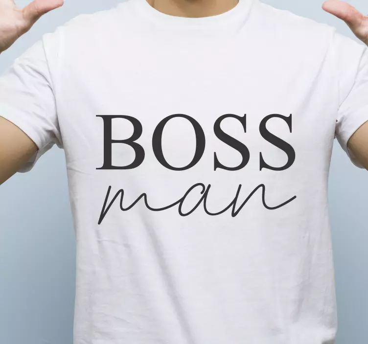 Boss man and baby shirt Father and son shirt - TenStickers