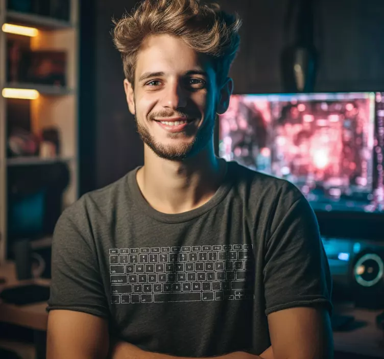 computer keyboard musical custom t-shirt - TenStickers