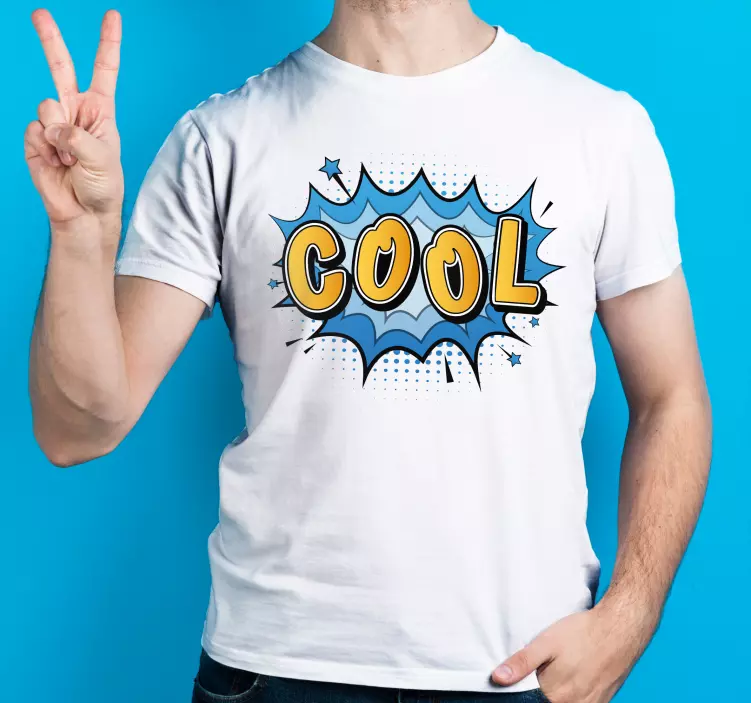 "Cool" comic speech cartoon custom t-shirt - TenStickers