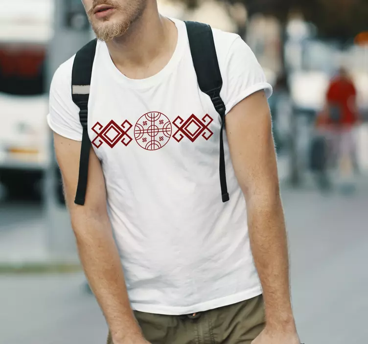 Red mapuche style t-shirt - TenStickers