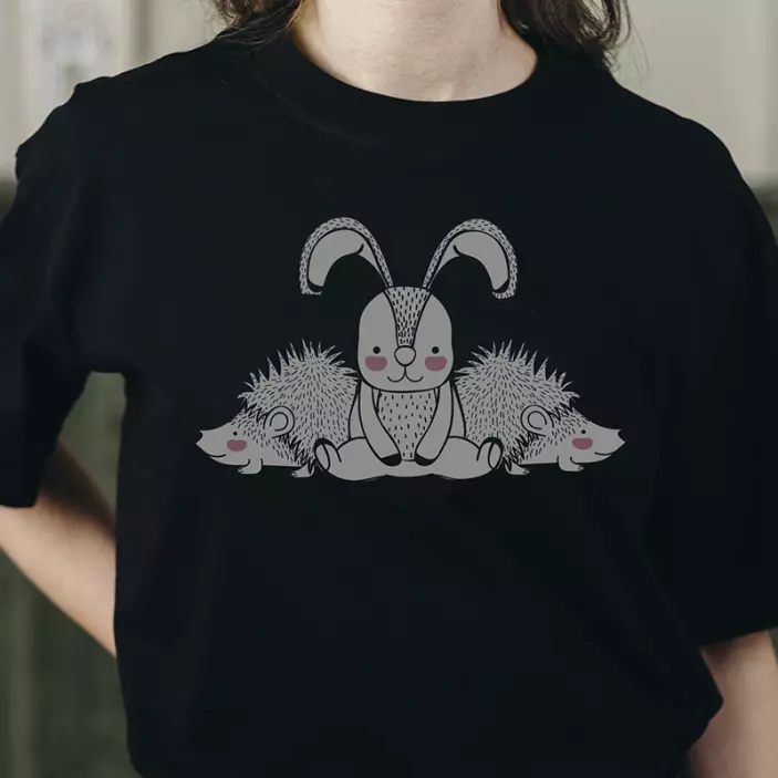Cute Bunny Hedgehog Family t-shirt - TenStickers