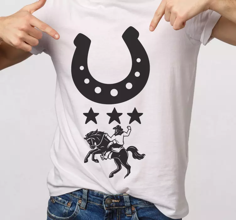Horseshoe pattern t-shirt - TenStickers