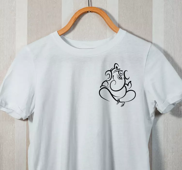 Line Art Lord Ganesha custom t-shirt - TenStickers