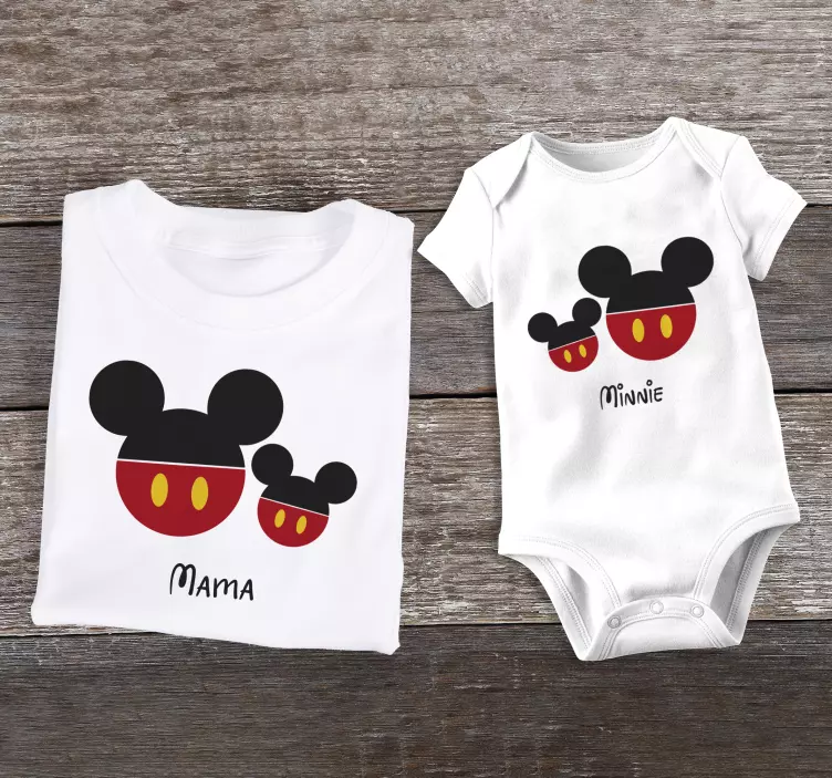 Custom matching mama Minnie mother and daughter t-shirt - TenStickers