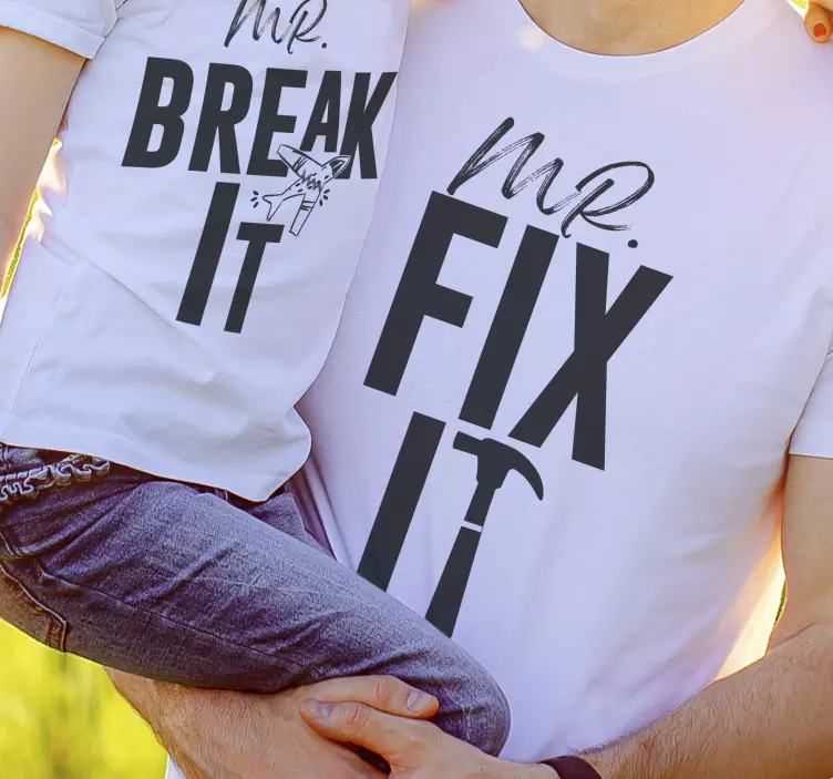 Mr fix it shirt Father and son shirt - TenStickers