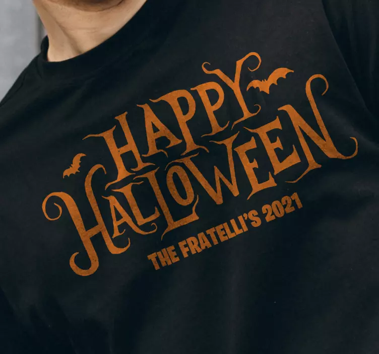 personalized happy halloween t-shirt - TenStickers